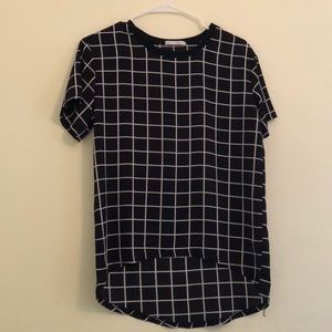 High-Low Grid Shirt